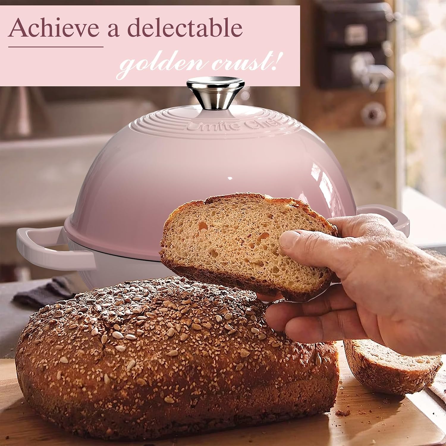 Thumbnail 6 de Umite Chef 6-Qt Cast Iron Dutch Oven Bread Pot