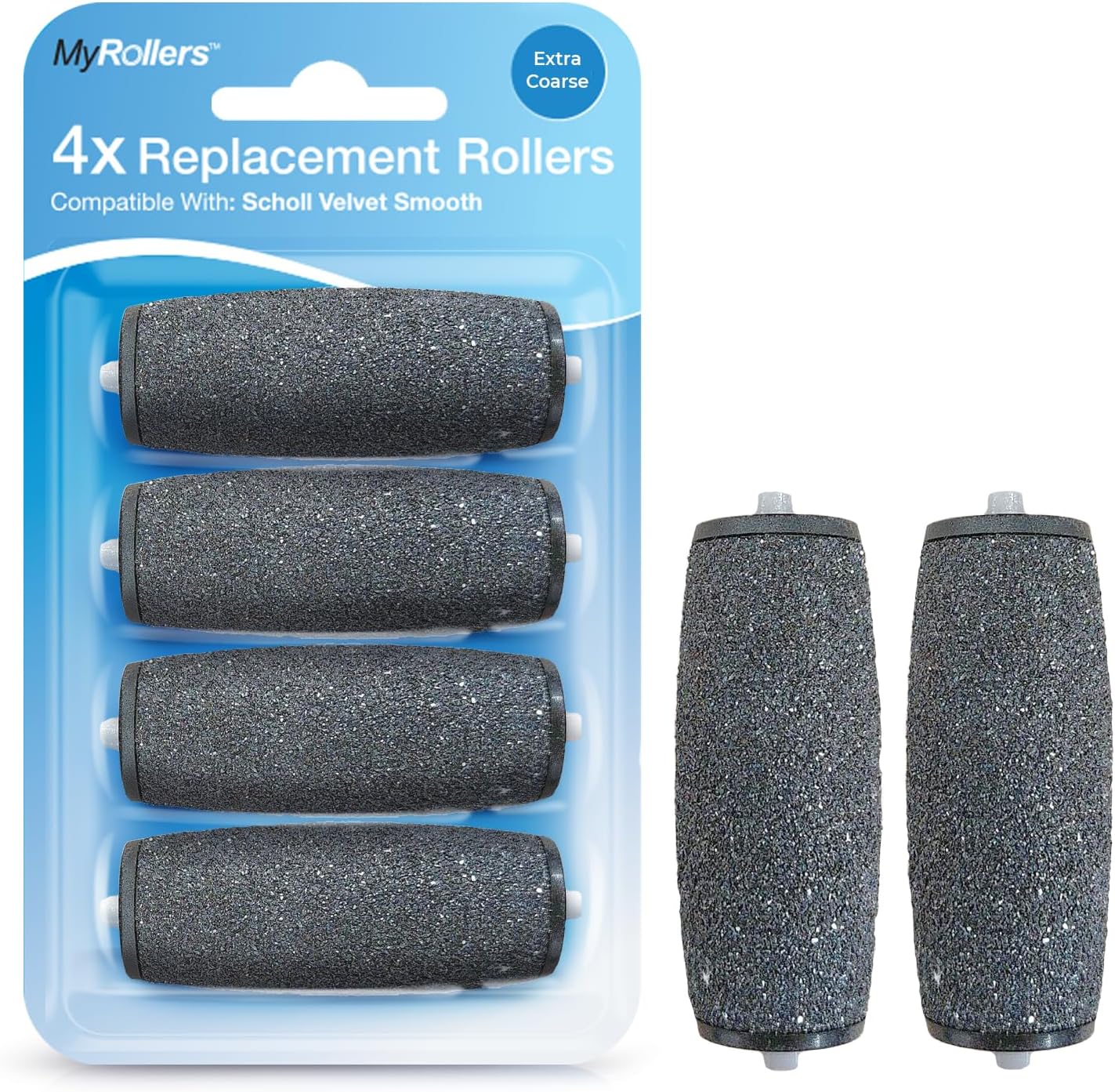 Detalle de 4 Pack Extra Coarse Roller Refills for Scholl Velvet Smooth Foot File
