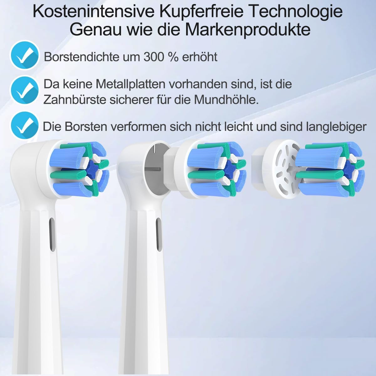 Thumbnail 2 de Wardimark 12er Aufsteckbürsten für Oral-B iO – Kompatibel mit iO 2–10, 12 weiße Köpfe
