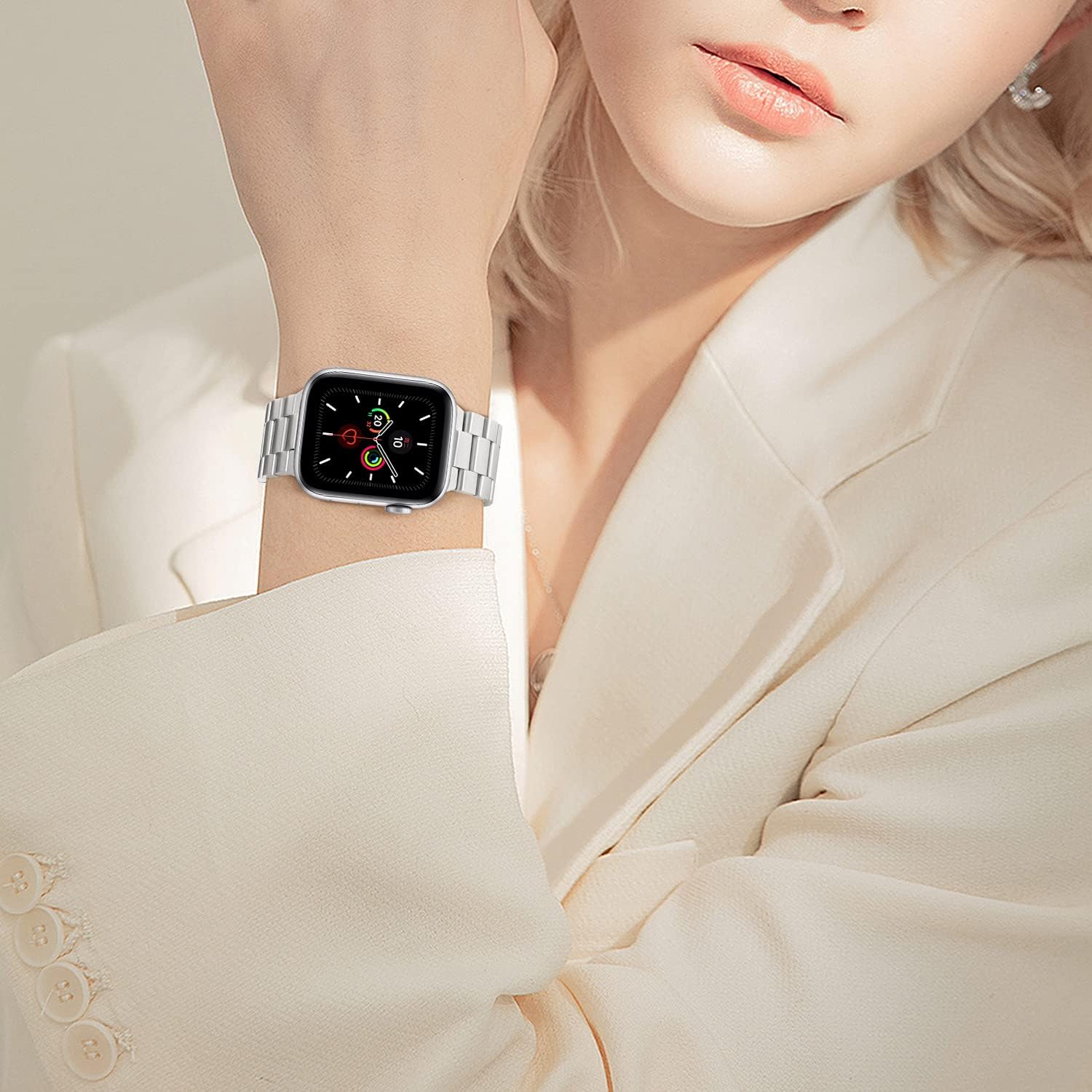 Thumbnail 5 de ARTCHE stainless steel watch strap for Apple Watch (49mm–38mm) – waterproof, adjustable metal band