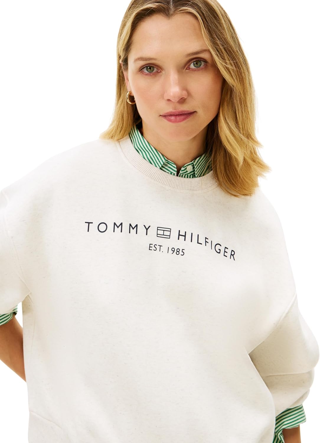Detalle 1 de Tommy Hilfiger Corp Logo Felpa donna
