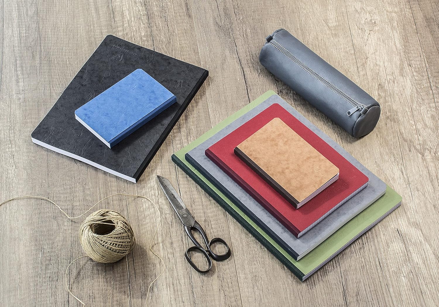 Thumbnail 5 de Clairefontaine Nomaddict Lot de 5 Carnets Rose Antique A5 (192 pages DOT, 90 g) – blanc velin et couverture cuirée