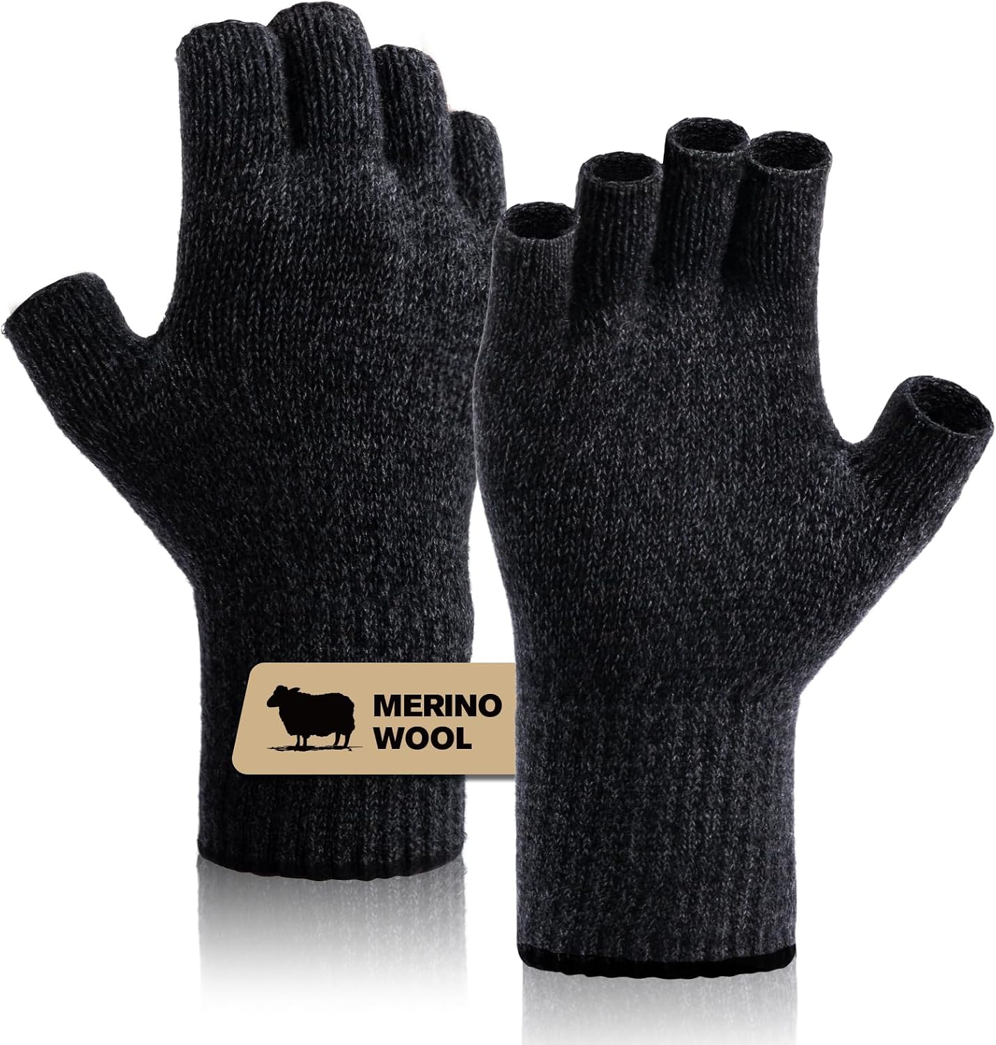 Detalle de SONORAN Merino Wool Fingerless Gloves