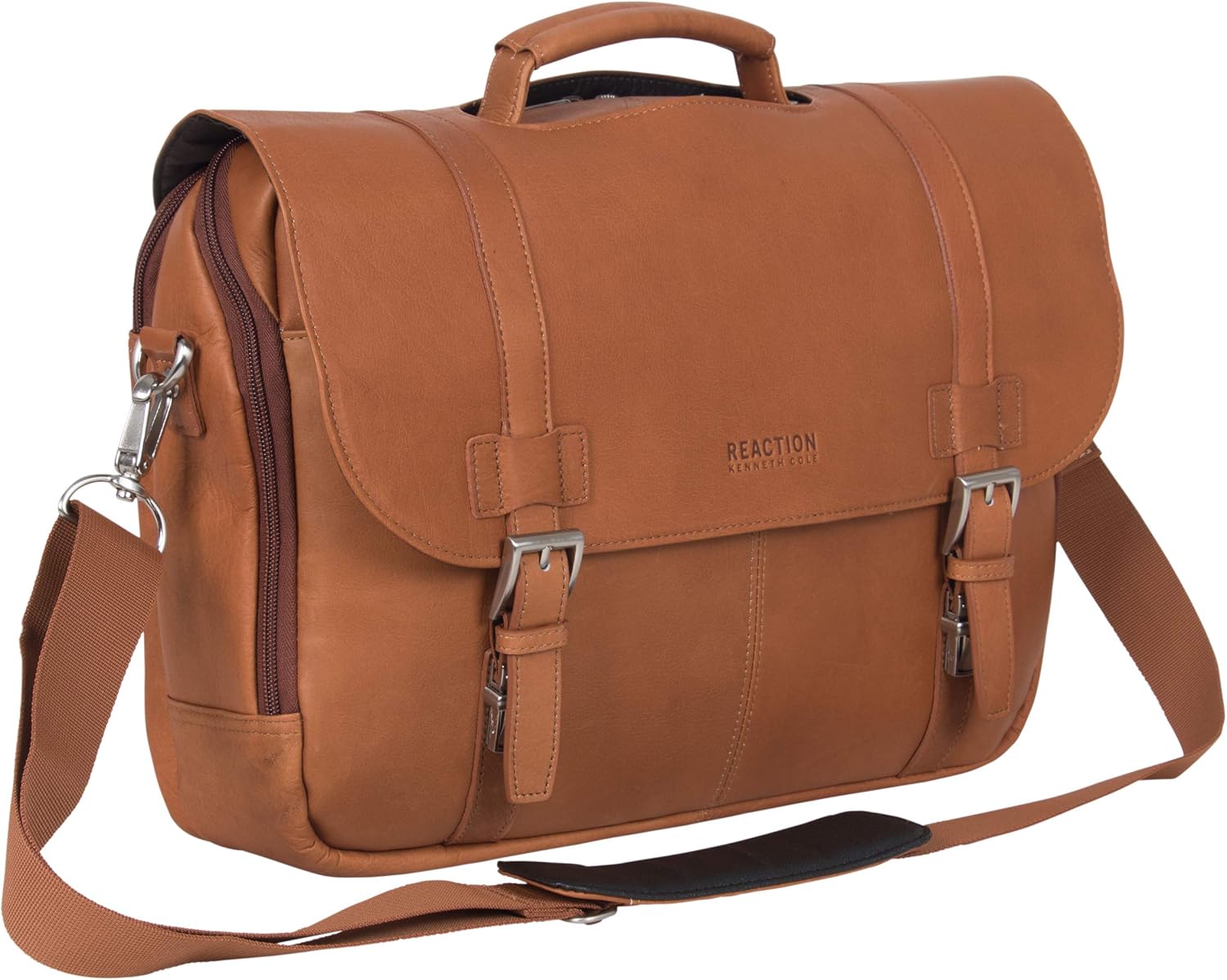 Thumbnail 3 de Kenneth Cole REACTION Show Business 16" Colombian Leather Laptop Portfolio Messenger Bag