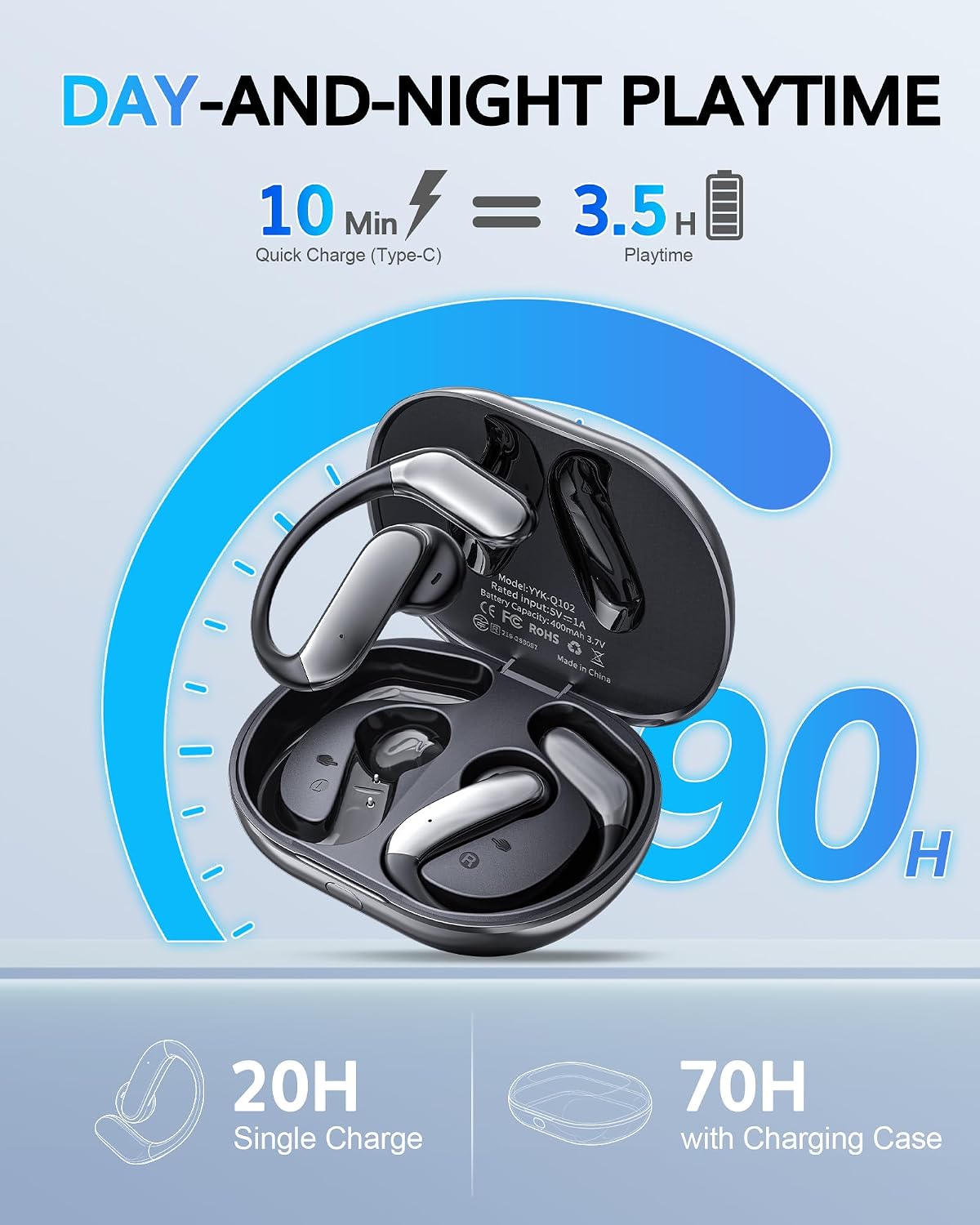 Thumbnail 6 de Open-Ear Wireless Earbuds Bluetooth 6.1