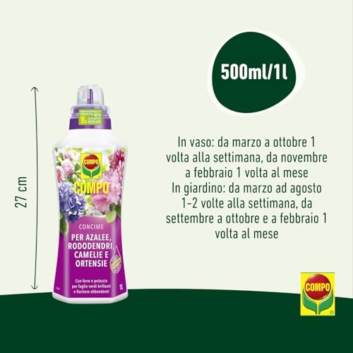 Detalle de COMPO Concime Liquido Per Rododendri, Azalee, Camelie e Ortensie - 1L