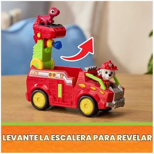 Detalle de Paw Patrol Patrulla Canina Dino Movie Rescue: Camión Marshall + 2 Figuras
