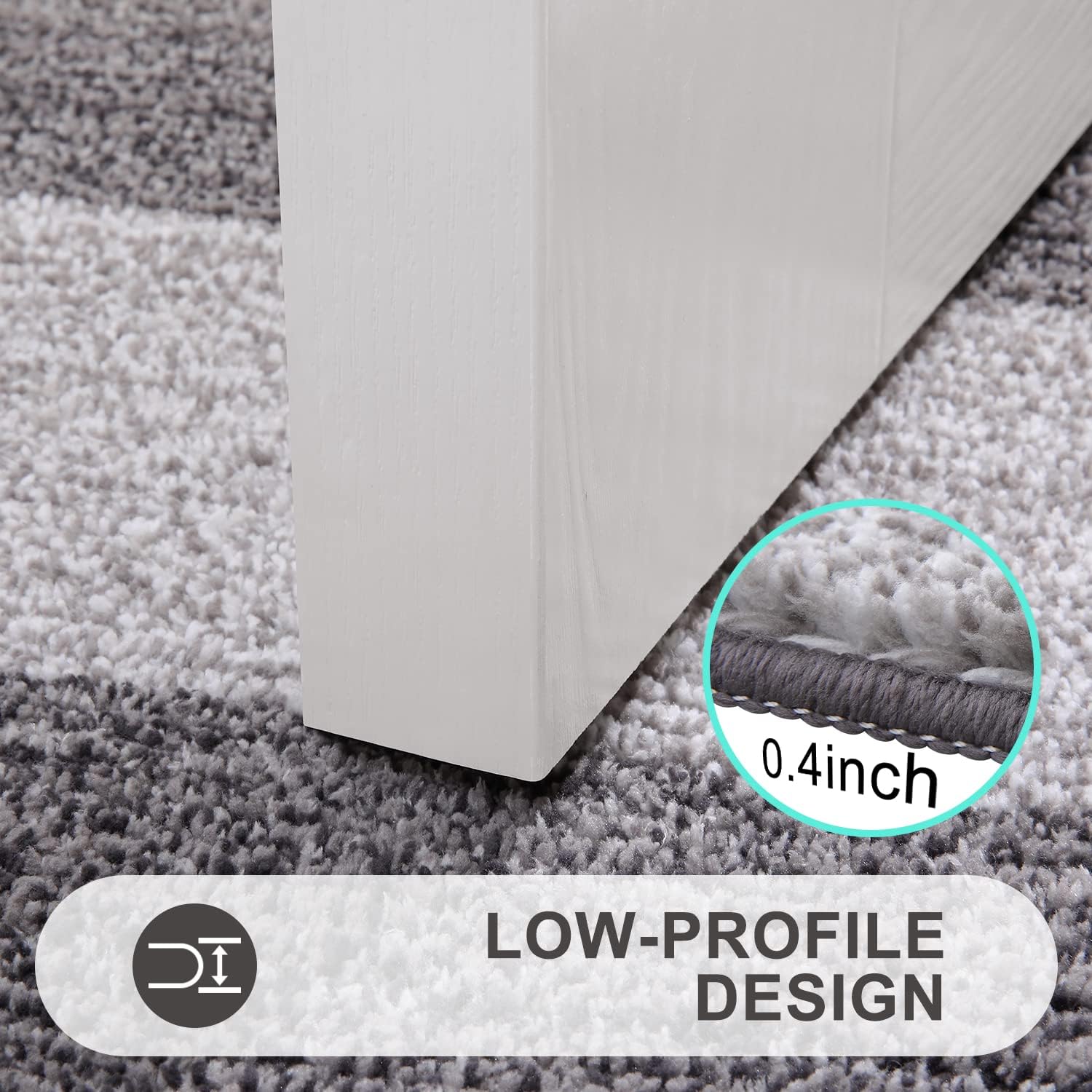 Thumbnail 3 de Kitinjoy Indoor Outdoor Door Mat (32x20) Low-Profile, Non-Slip, Washable Dirt Trapper — Grey