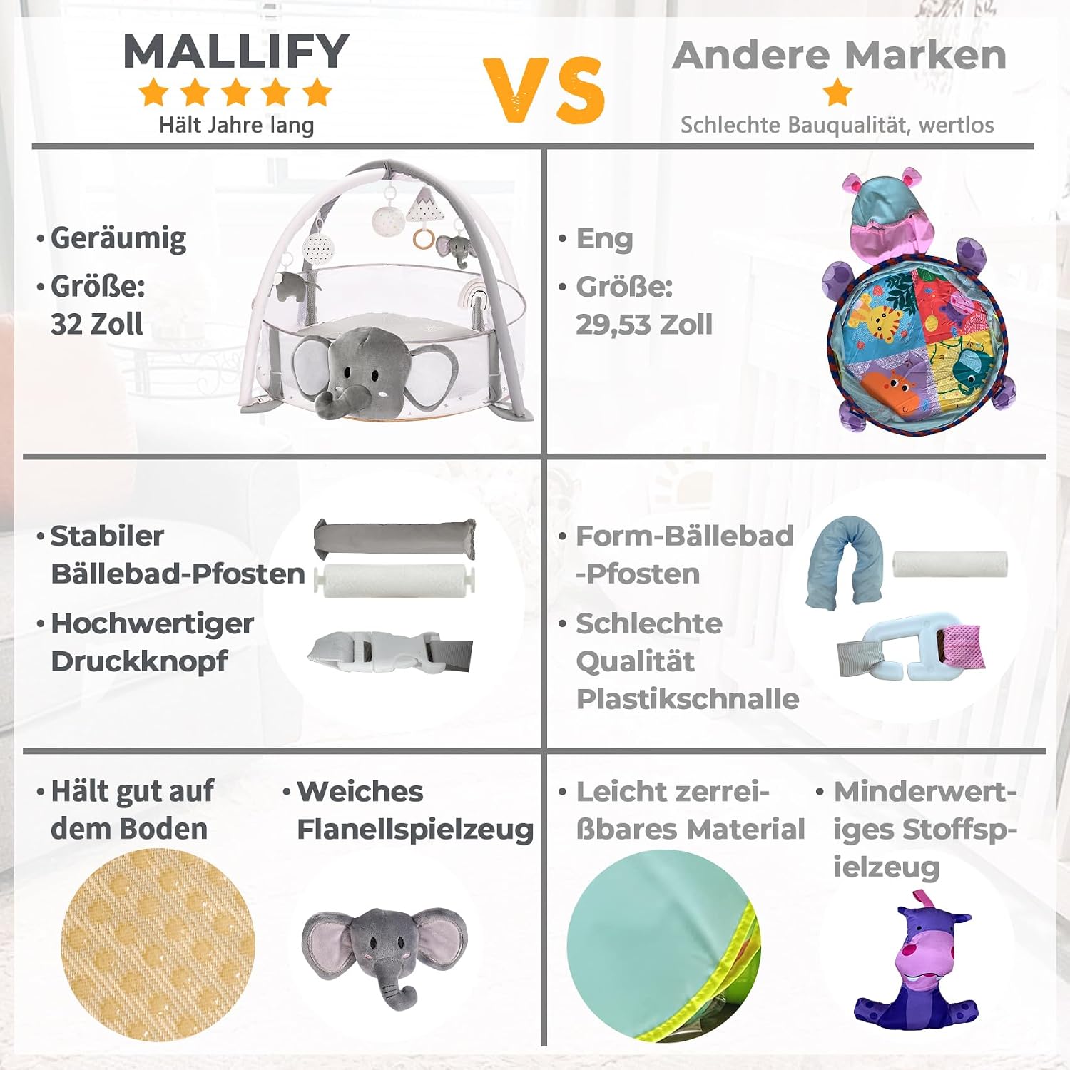 Thumbnail 5 de Mallify Baby Spielbogen 5-in-1