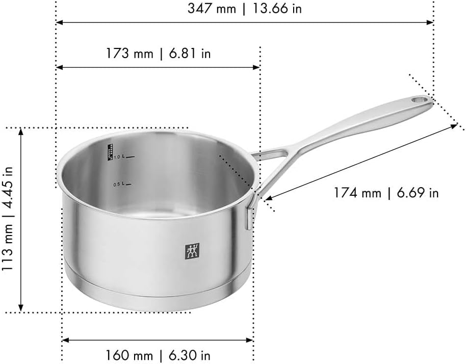 Detalle de ZWILLING バイタリティ 66465-160 16cmソースパン 1.5L ステンレス製・IH対応