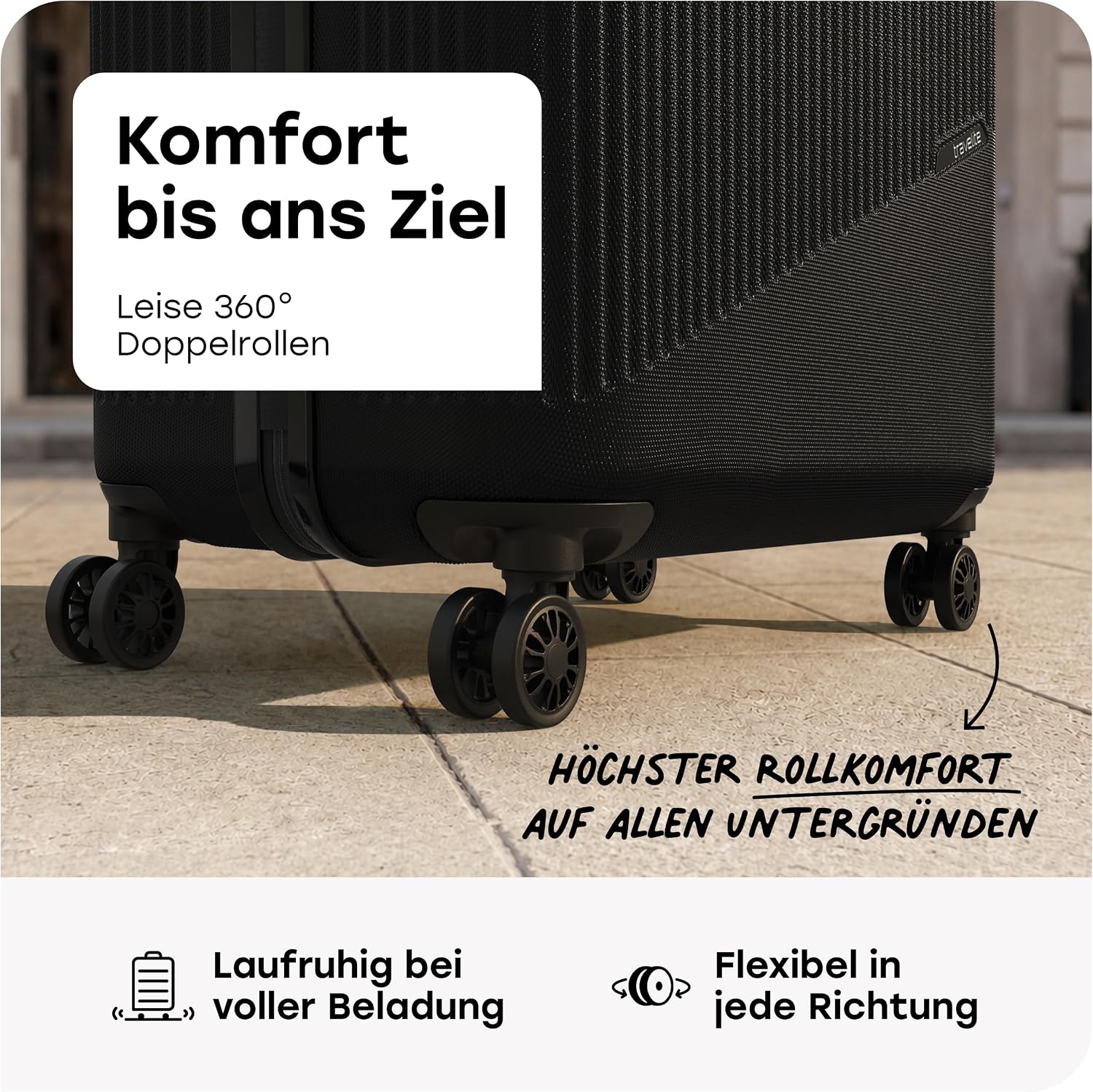 Detalle de Travelite Koffer Bali Größe L – 77 cm, 96 Liter, TSA-Schloss, 4 Rollen