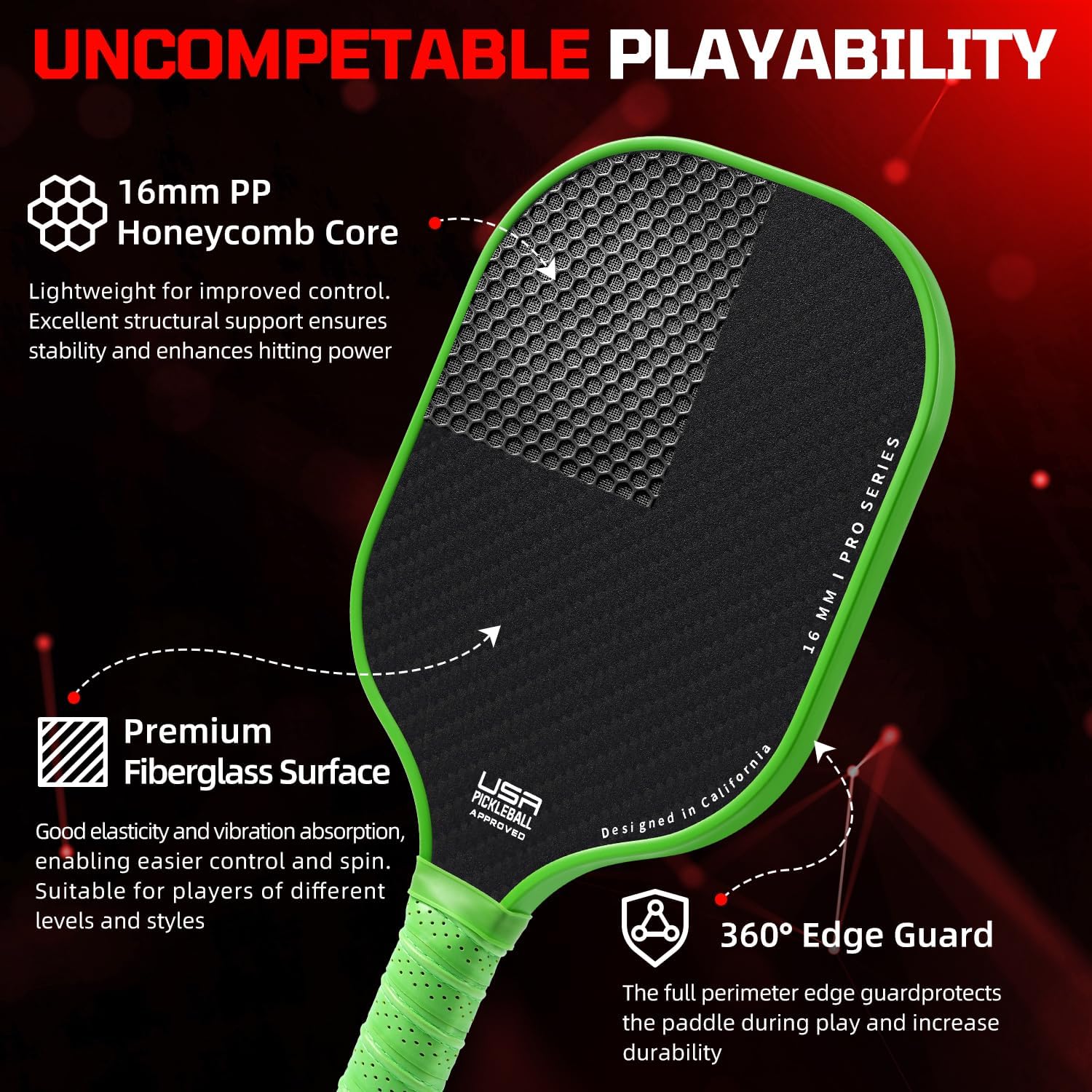 Detalle de BAGAIL Pickleball Paddles, 4-Ball Set ⚾