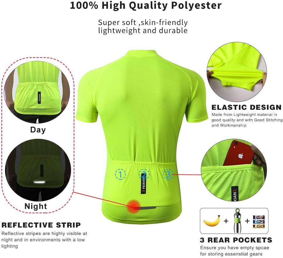 Thumbnail 5 de MEETWEE Magliette Ciclismo Uomo - Maglia a Zip e Tasche sul Retro, traspirante