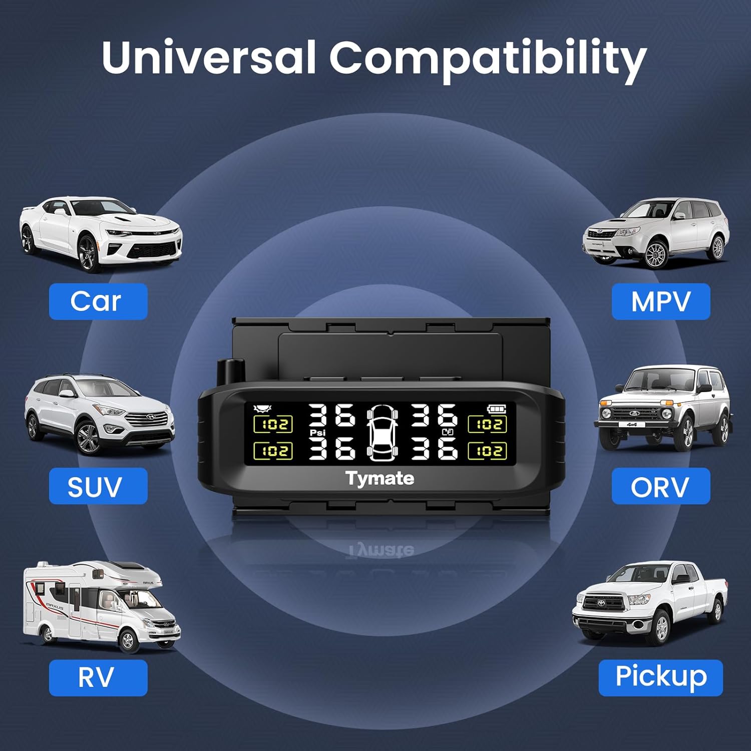 Thumbnail 4 de Tymate TM8 Wireless TPMS with 4 Sensors 0-87 PSI