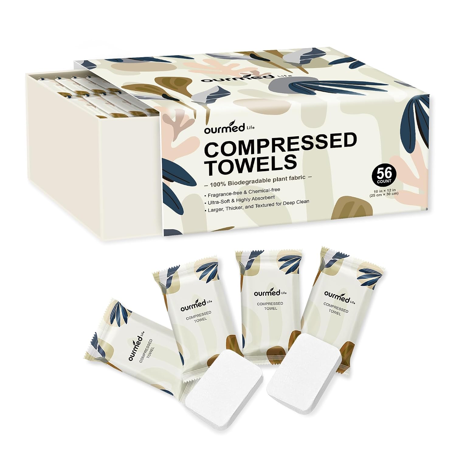 Detalle de ourmed life Compressed Towel Tablets 56 count