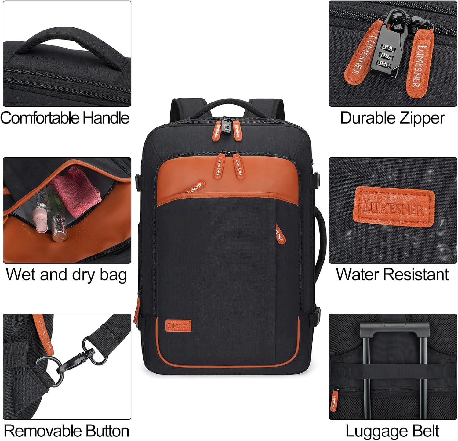 Thumbnail 6 de Lumesner Carry on Backpack 40L