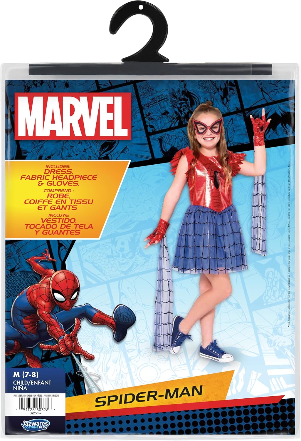 Detalle 2 de MARVEL Spider-Man Youth Halloween Dress ðŸŽ