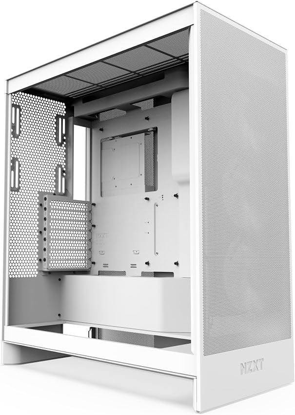 Detalle de NZXT H7 Flow 2024 semitorre ATX, blanco