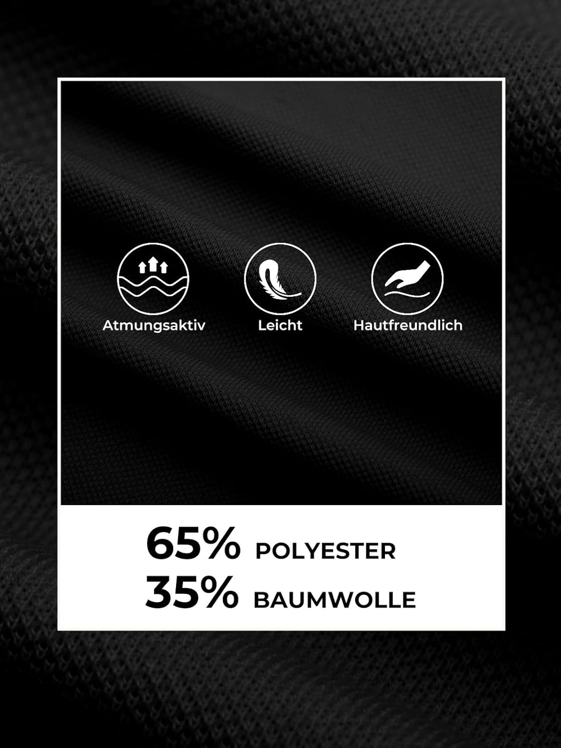 Detalle de Runcati Herren Poloshirts Kurzarm – Sommerkomfort im zeitlosen Polo-Stil
