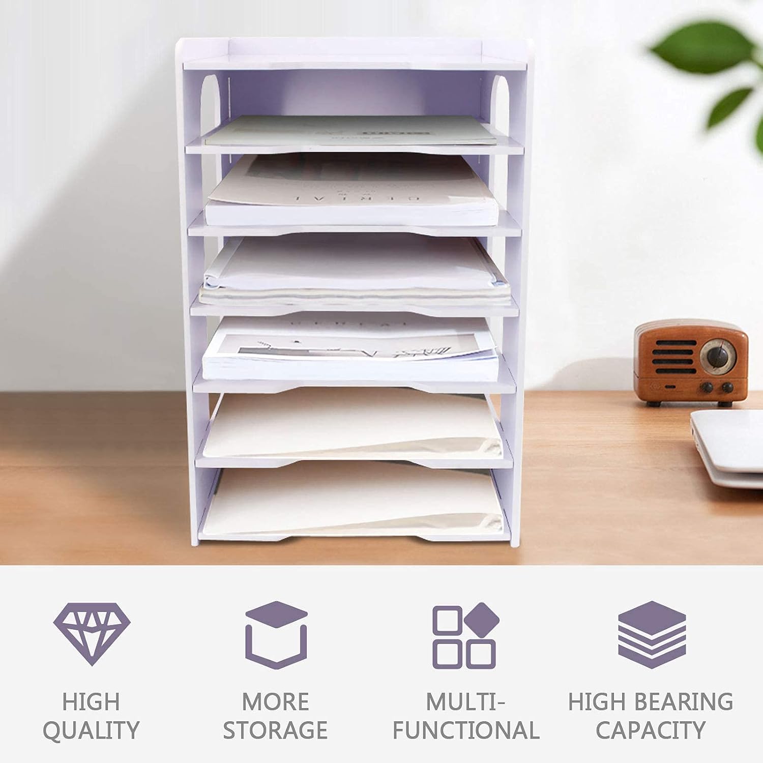 Thumbnail 4 de SONGWAY 7-Tier File Organizer for Desk