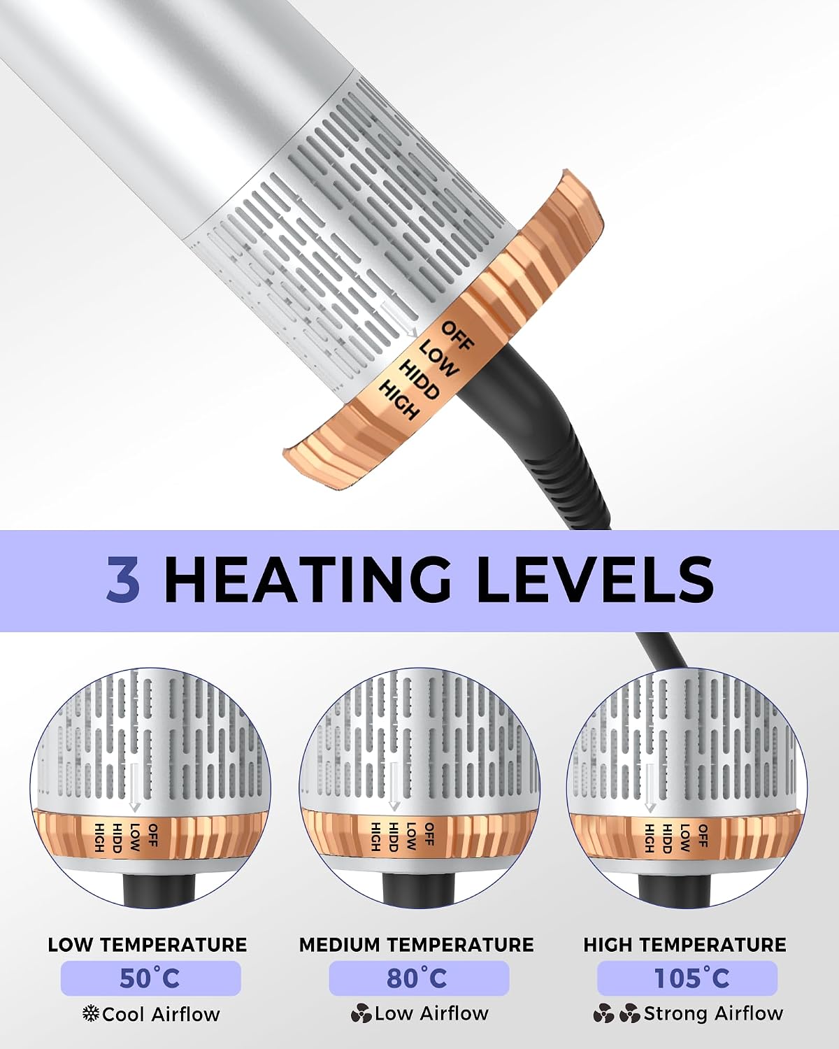 Thumbnail 6 de Hairstyler 6 in 1 Airbrush Haartrockenerset 1000W
