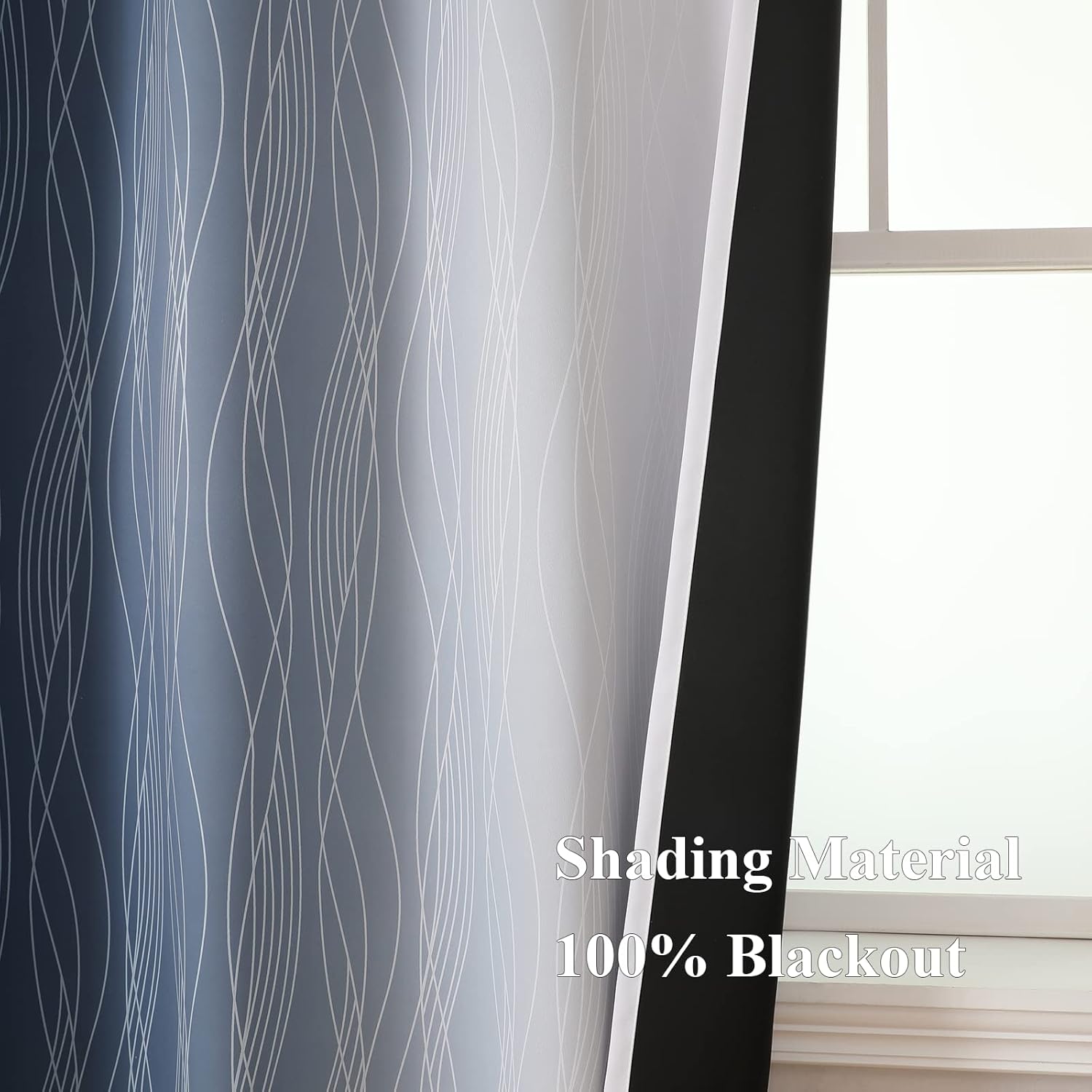 Thumbnail 4 de Estelar Textiler Ombre Blackout Curtains 84in