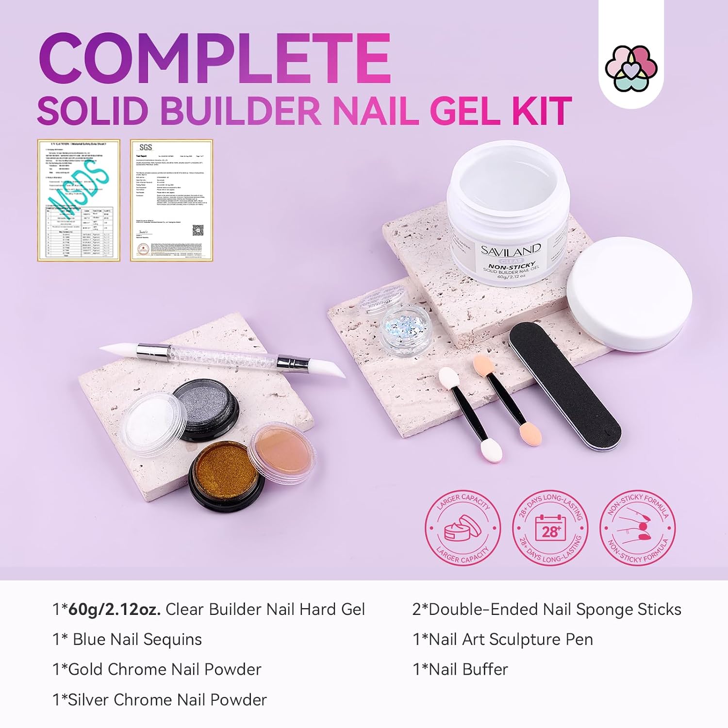 Detalle 2 de SAVILAND Solid Builder Nail Gel 60g Builder Gel ๐
