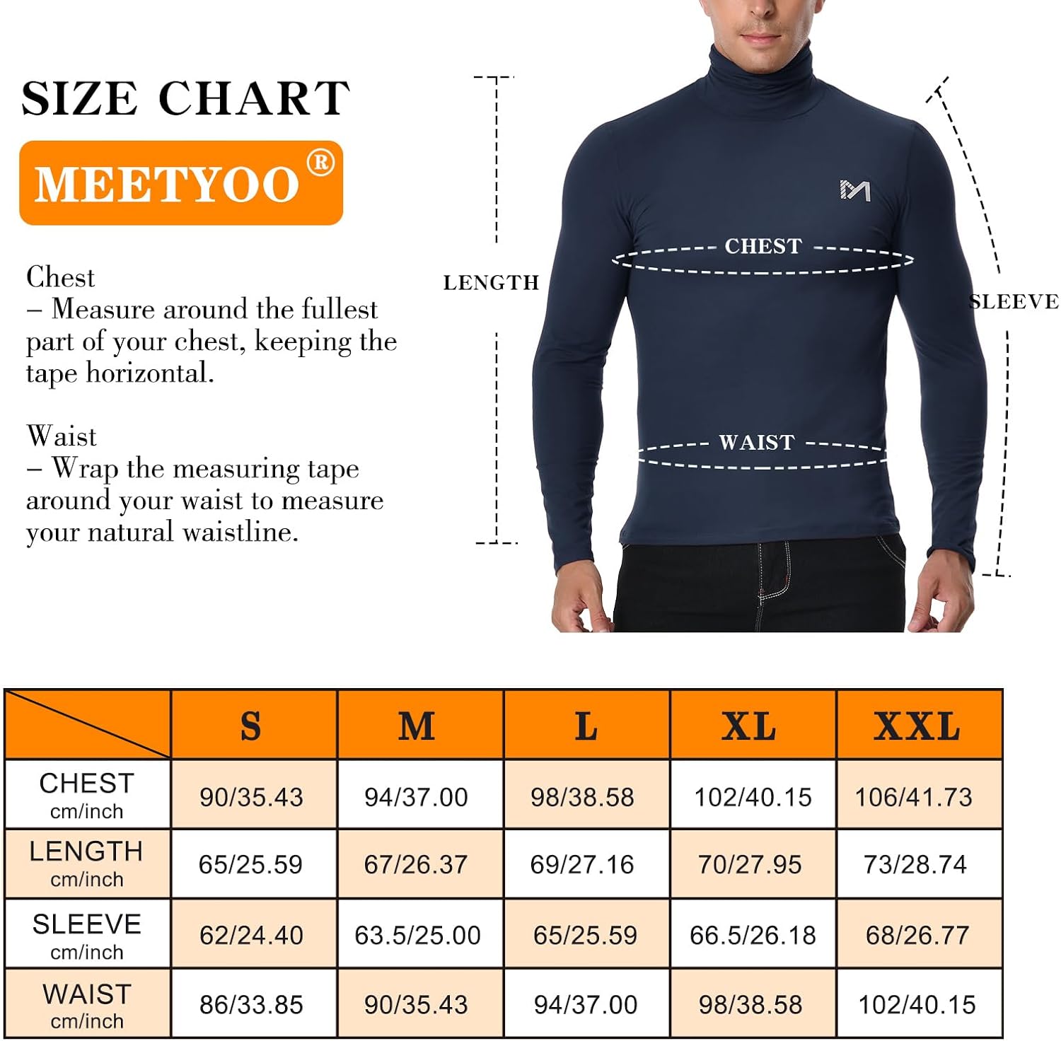 Thumbnail 6 de MEETYOO Maglia Termica Uomo: maglia a manica lunga compression per corsa, ciclismo e sport