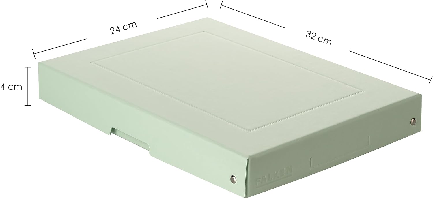 Thumbnail 2 de FALKEN PureBox: Scatola portaoggetti in cartone FSC, formato DIN A4, 40 mm, verde pastello