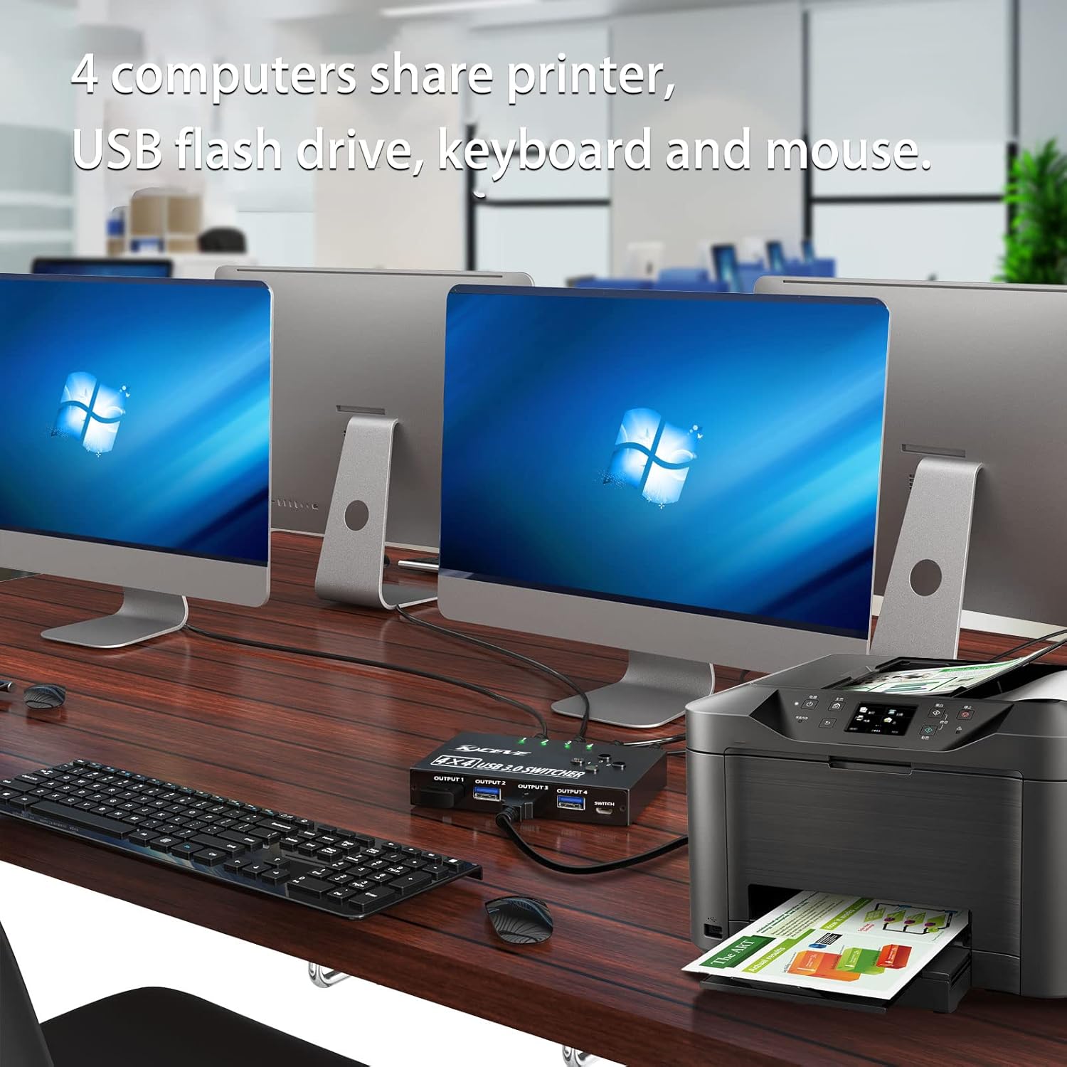 Thumbnail 4 de MLEEDA USB 3.0 Switch 4 PC — USB-KVM Umschalter