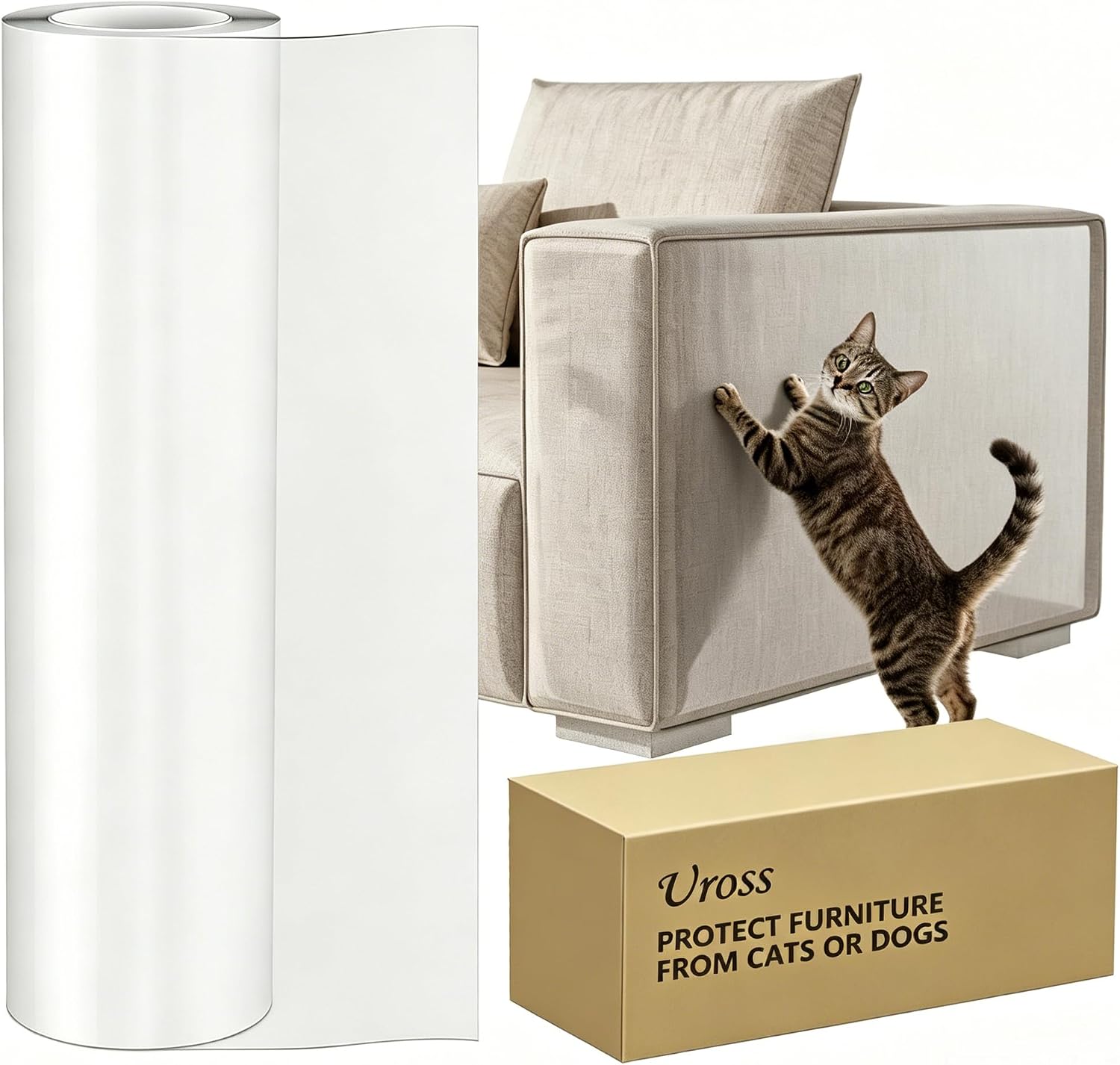 Uross Kratzschutzfolie 5 m x 43 cm für Sofa 🐱