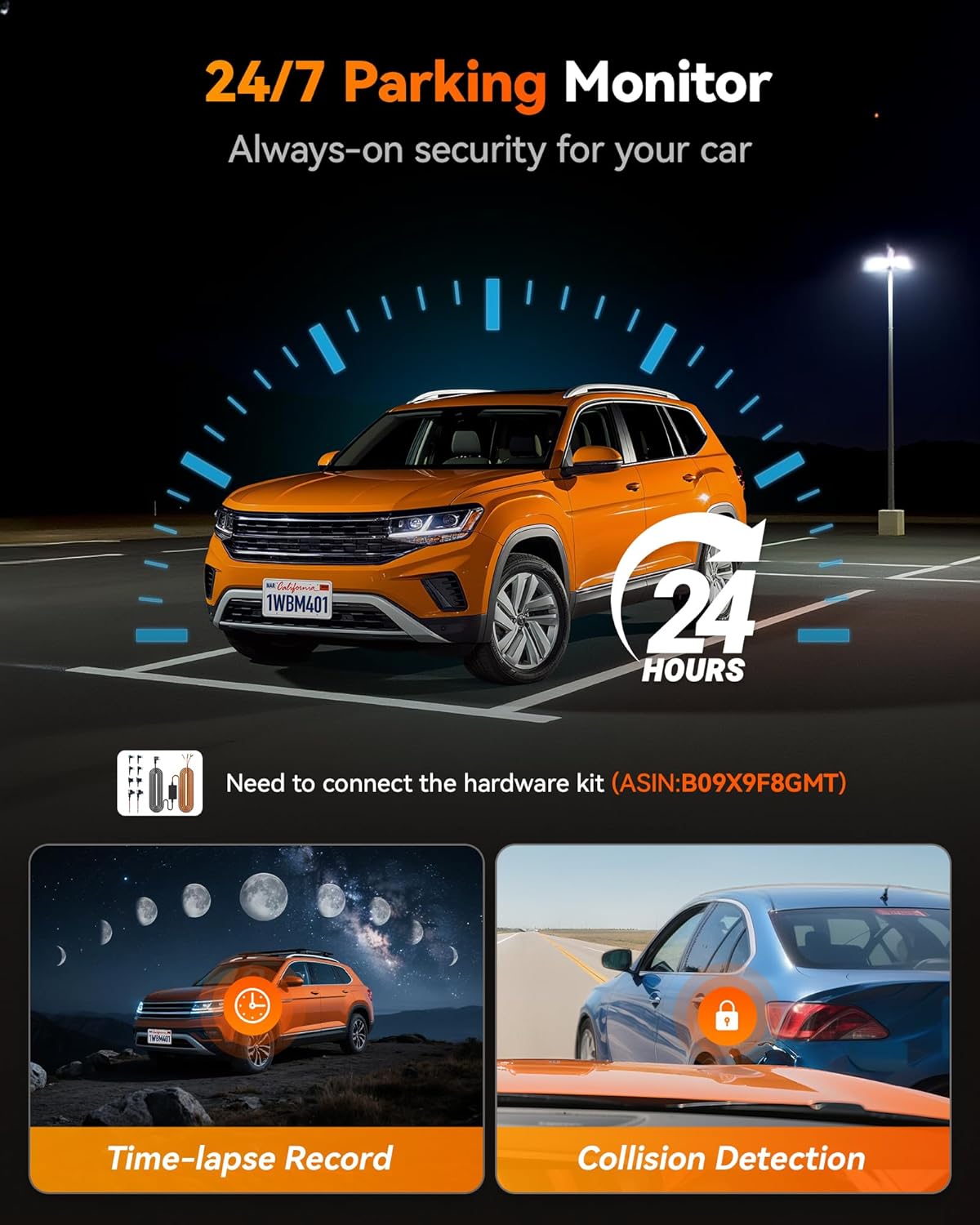 Thumbnail 6 de WOLFBOX M40 10" specchio dashcam con telecamera posteriore 4K+1080P, ADAS/BSD, Wi‑Fi e GPS