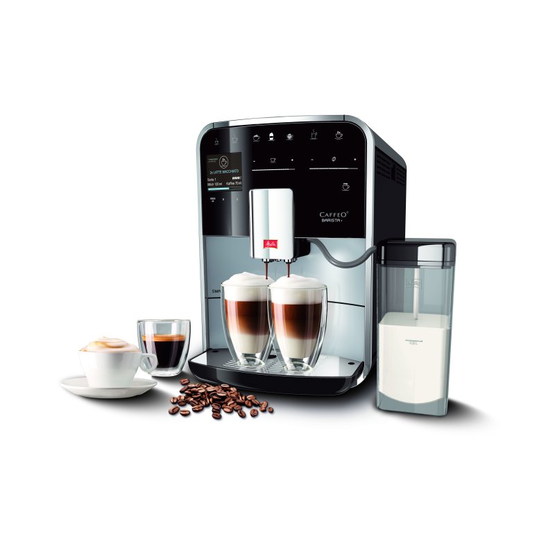 Thumbnail 1 de Melitta Cafetera Automática Espresso 1,8 L, 15 bar, doble surtidor y pantalla TFT en plata