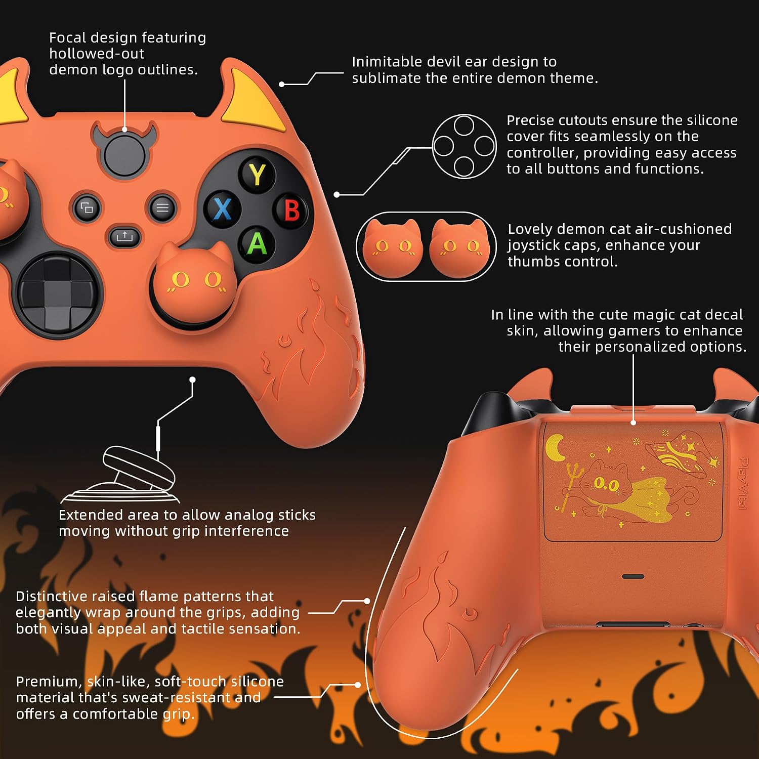 Thumbnail 6 de PlayVital Dämon Silikonhülle für Xbox Series X/S