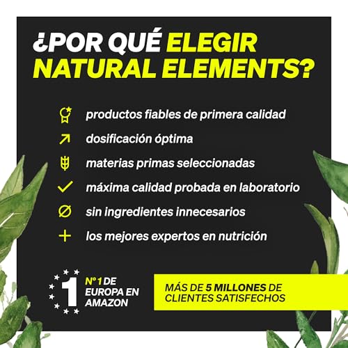 Detalle 2 de Citrato de Magnesio Natural Elements (365 cápsulas) con 360 mg de magnesio elemental al día