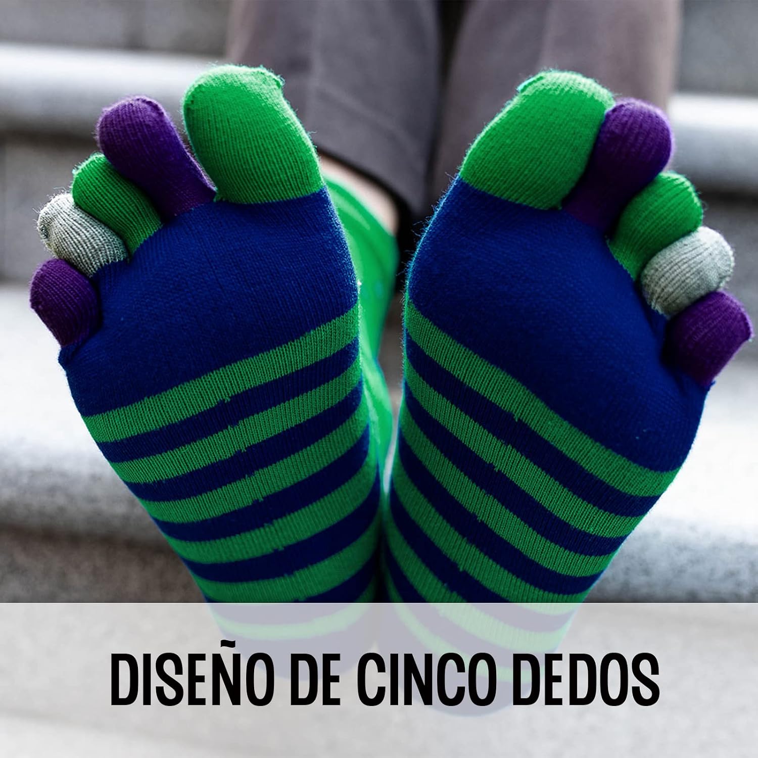 Thumbnail 3 de PUTUO Calcetines dedos hombres running 5 pares