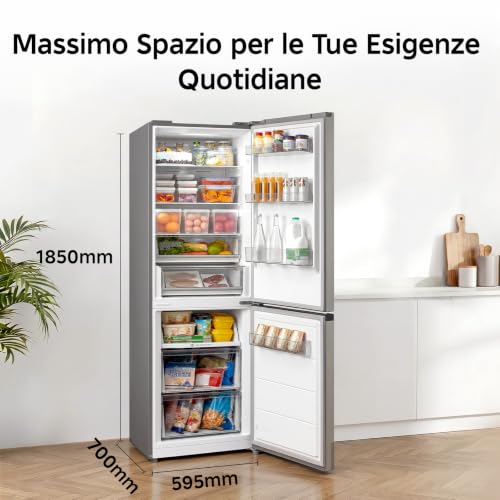Detalle de Midea MERB345MGC46EU – Frigorifero combinato Total No Frost da 338 L