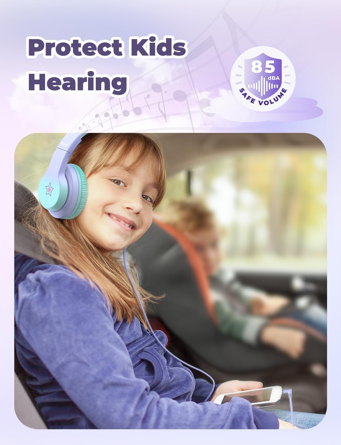 Thumbnail 1 de iClever Kinder Kopfhörer HS19S mit Kabel – sichere Lautstärke bis 85 dBA, Over-Ear & klappbar (3,5-mm)