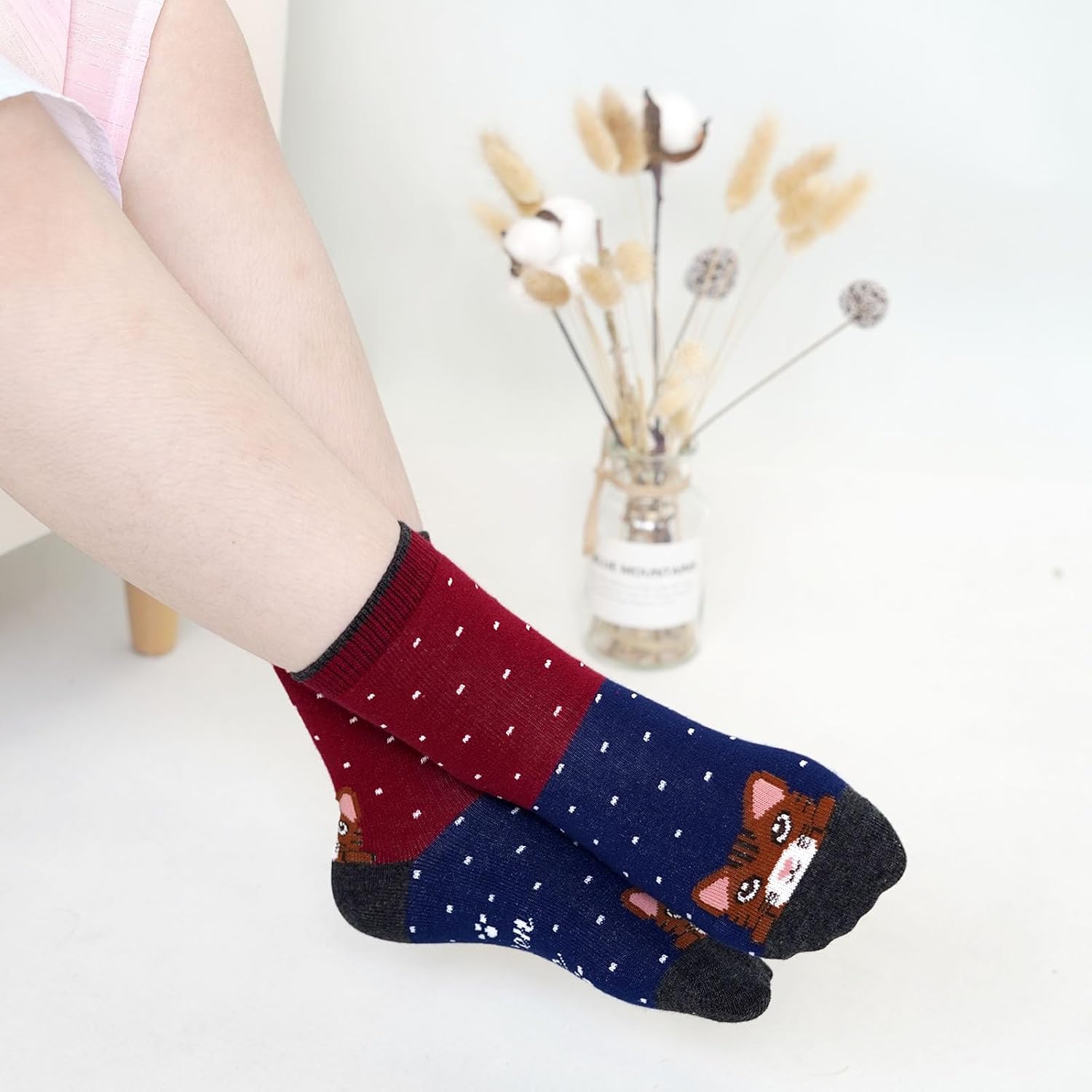Thumbnail 5 de PUTUO Chaussettes Fille Enfant en Coton 5 paires