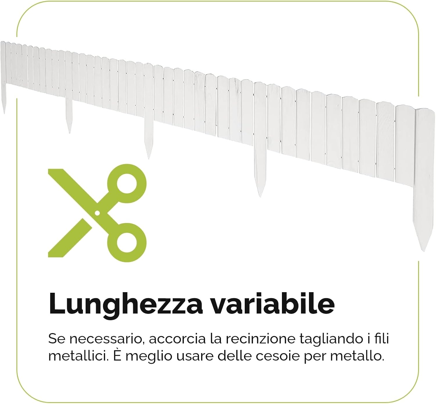 Thumbnail 3 de Garronda Rollborder GD-0046 bordura flessibile in legno bianco, 200 cm, altezza 30 cm