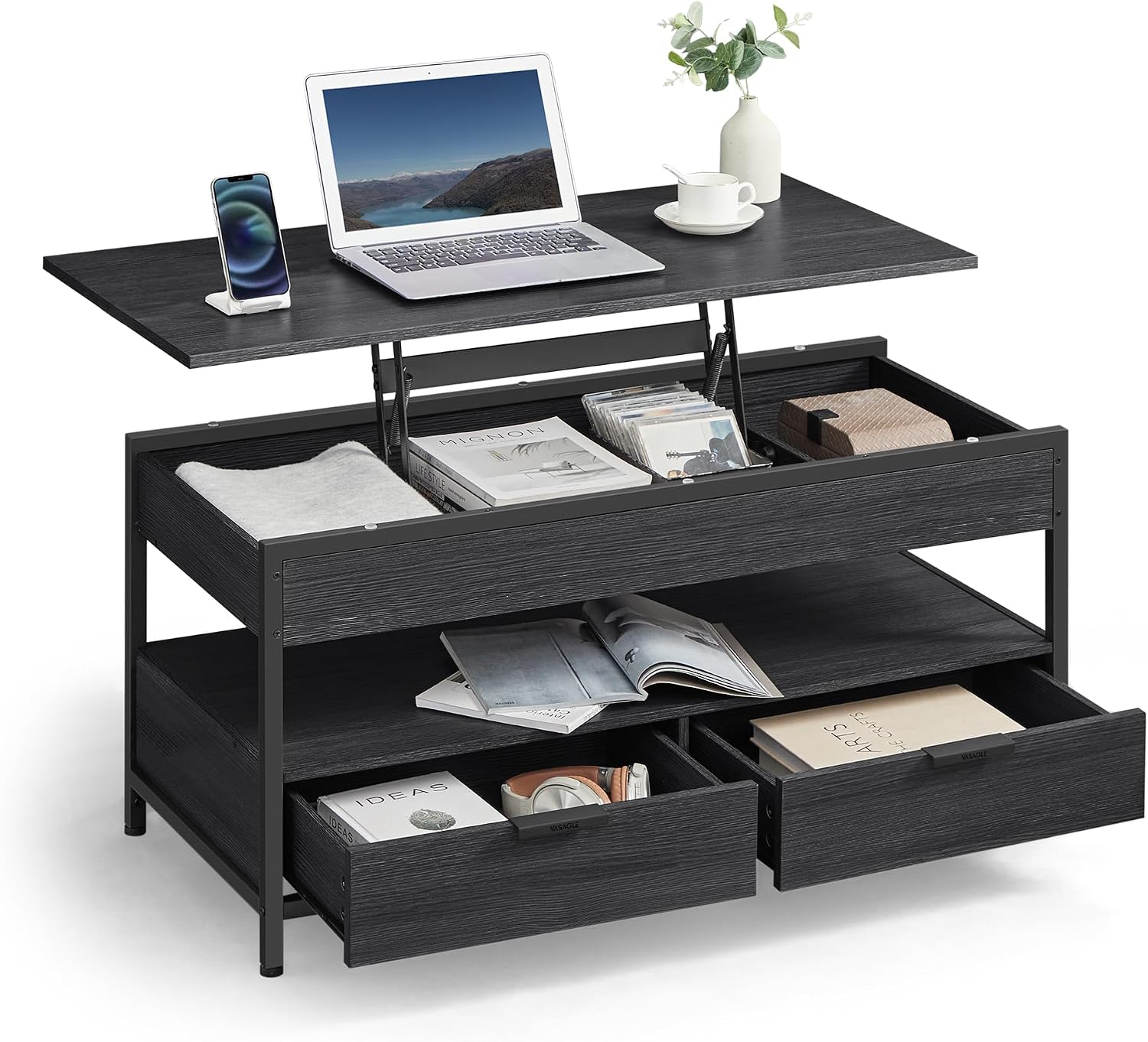 Detalle de VASAGLE LCT209K02 mesa elevable 50x100 cm
