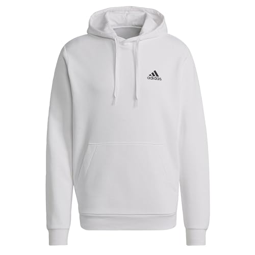 Detalle de adidas Essentials Fleece Hoodie XL sudadera blanca/negra