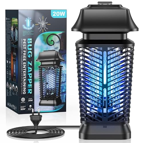 Detalle de Lámpara Antimosquitos Eléctrica 3000V de 20W YEEFON — IPX4, 360°/100m²
