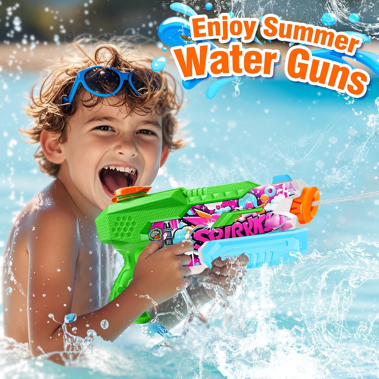 Detalle de Water Gun for Adults & Kids: 600CC 4-Pack Squirt Blasters