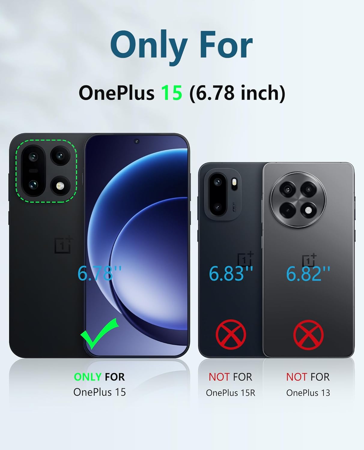 Detalle de FNTCASE for OnePlus 15 Case with Built-in Screen Protector & Kickstand