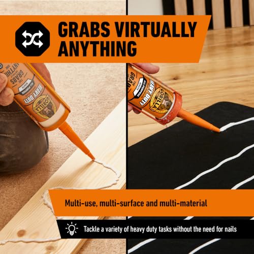 Detalle de Gorilla 2044001 Heavy Duty Grab Adhesive White 290ml – practical performance for indoor and outdoor use