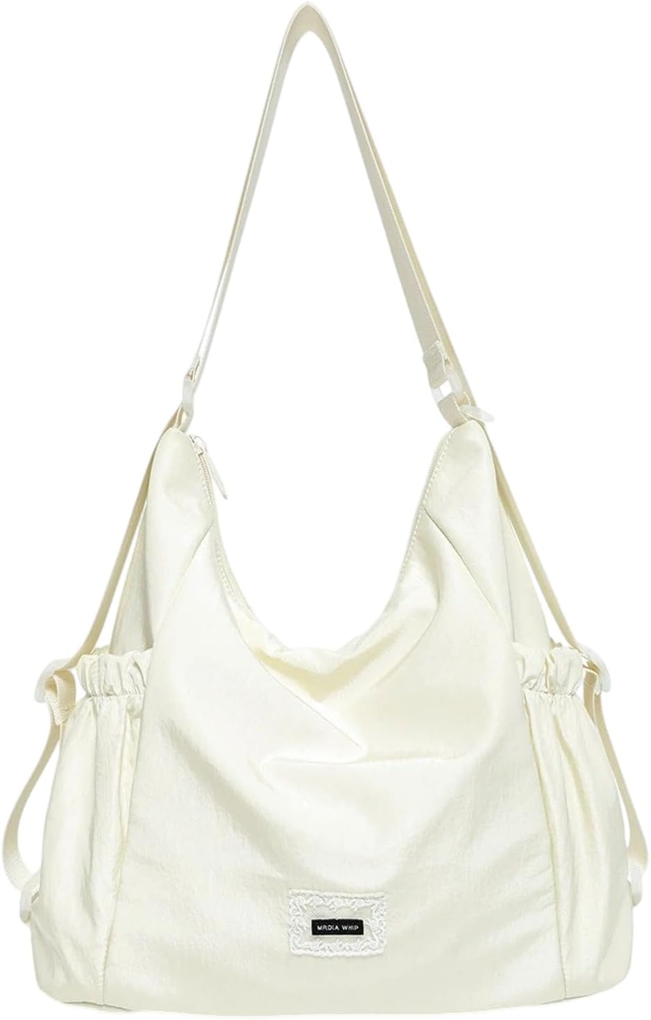 Detalle de Mabecol Borsa Donna Zaino 2 in 1 Beige: tote trasformabile in zaino per università, lavoro e shopping