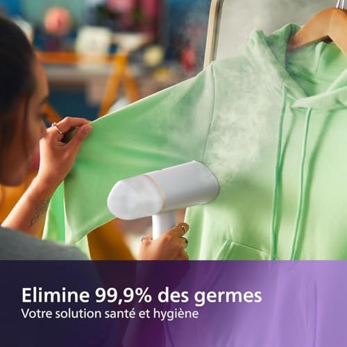 Thumbnail 5 de PHILIPS défroisseur à main 3000 – 1000 W, 20 g/min, pliable et léger, Blanc