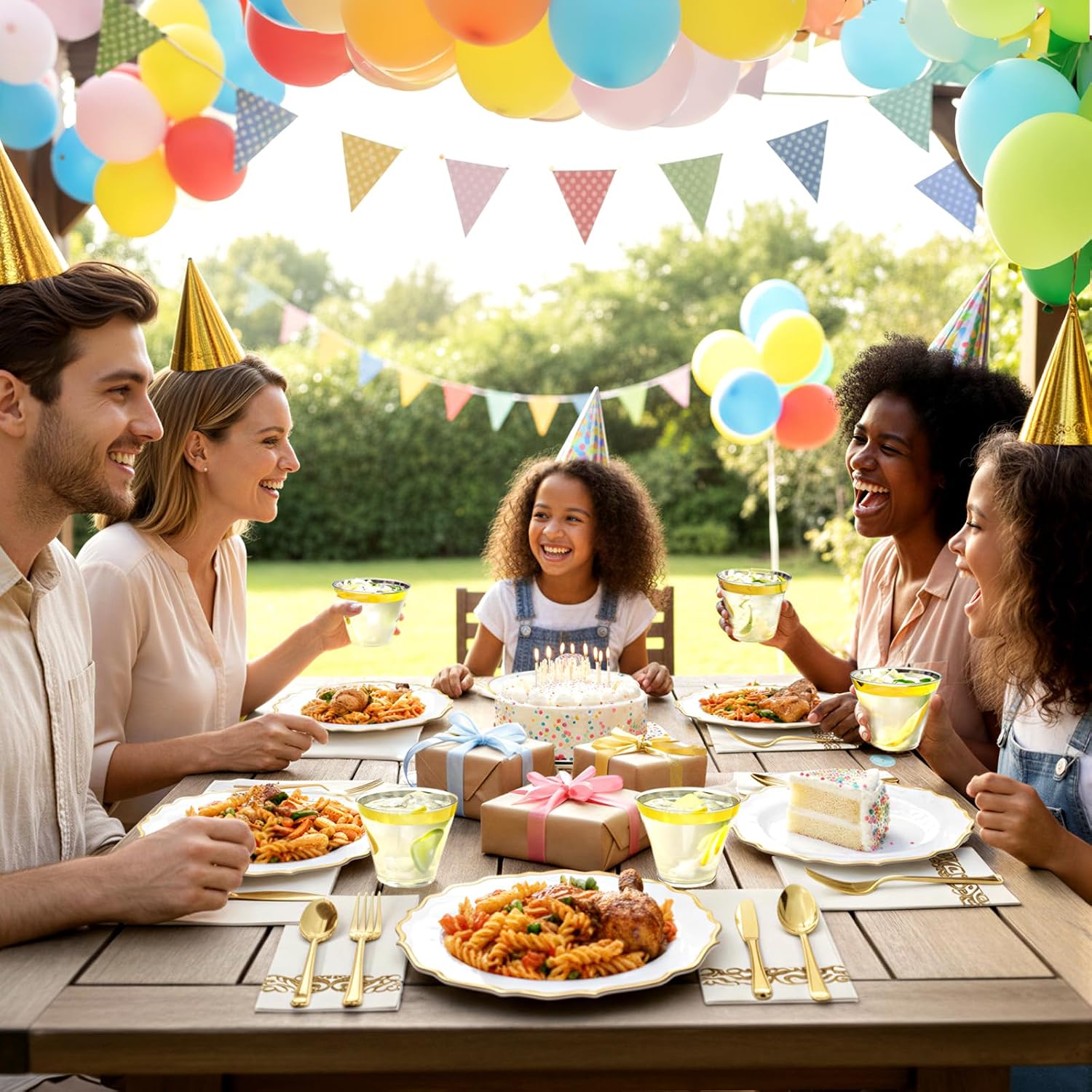 Thumbnail 6 de Glowserve 175-Piece Disposable Plastic Dinnerware Set for 25 Guests