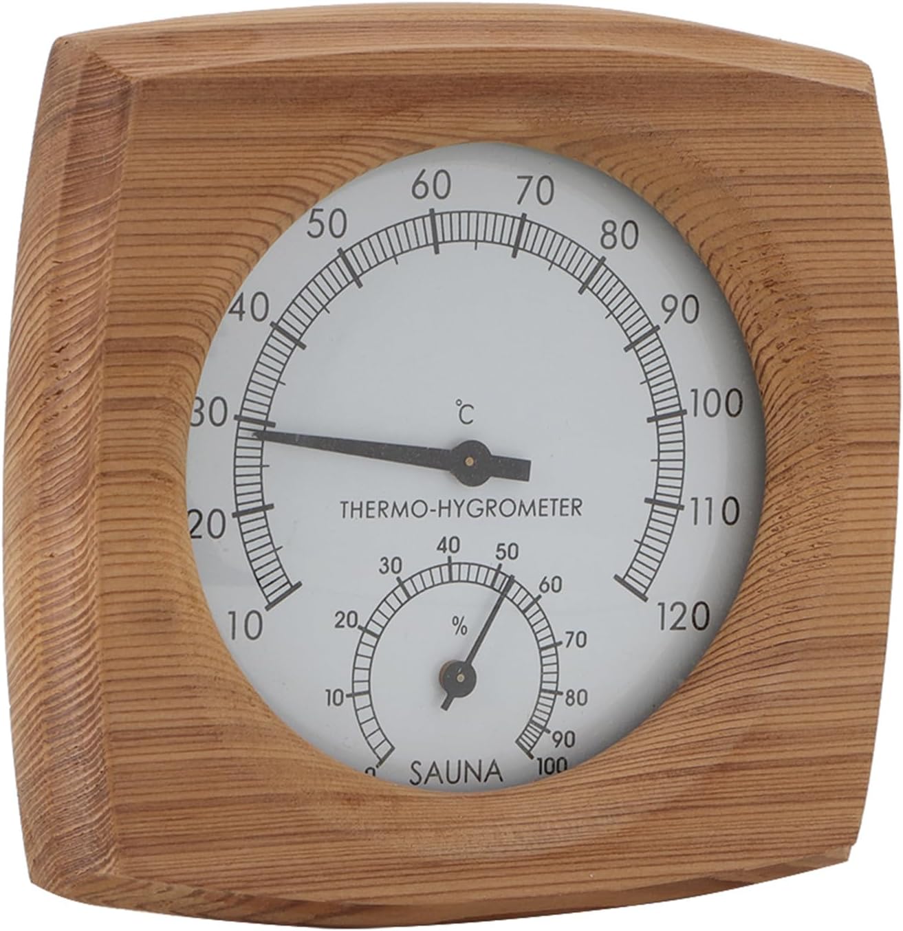 Detalle de HEEPDD HEEPDDrkpgc0i43t bastutermometer och hygrometer i cederträ